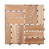 Coastal Natural Teak Outdoor Interlocking Tiles-Floor Tile-Parc Decor
