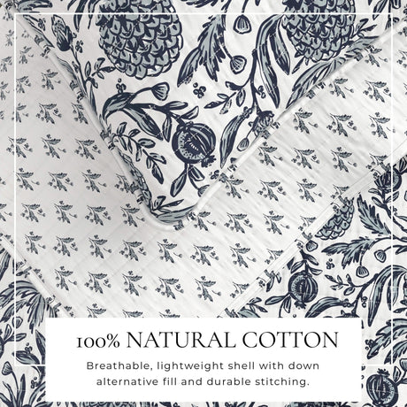 Coastal Printed Cotton Quilt Set - Bernice Collection-Quilts & Comforters-Parc Decor