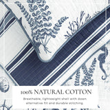 Coastal Printed Cotton Quilt Set - Calypso Collection-Quilts & Comforters-Parc Decor