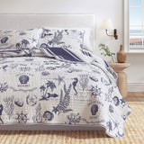 Coastal Printed Cotton Quilt Set - Calypso Collection-Quilts & Comforters-Parc Decor