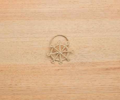 Coastal Ship Wheel Napkin Ring – 2.5” Handwoven Iraca Palm – Nautical Table Decor from Colombia-Napkins-Parc Decor