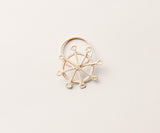 Coastal Ship Wheel Napkin Ring – 2.5” Handwoven Iraca Palm – Nautical Table Decor from Colombia-Napkins-Parc Decor