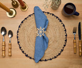 Coastal Ship Wheel Napkin Ring – 2.5” Handwoven Iraca Palm – Nautical Table Decor from Colombia-Napkins-Parc Decor