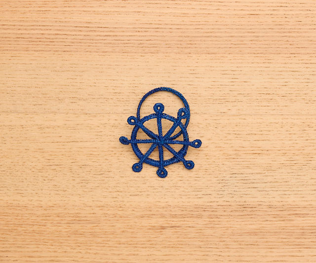 Coastal Ship Wheel Napkin Ring – 2.5” Handwoven Iraca Palm – Nautical Table Decor from Colombia-Napkins-Parc Decor