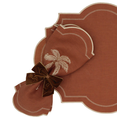 Cocoa Oasis Linen Placemats – Set of 4