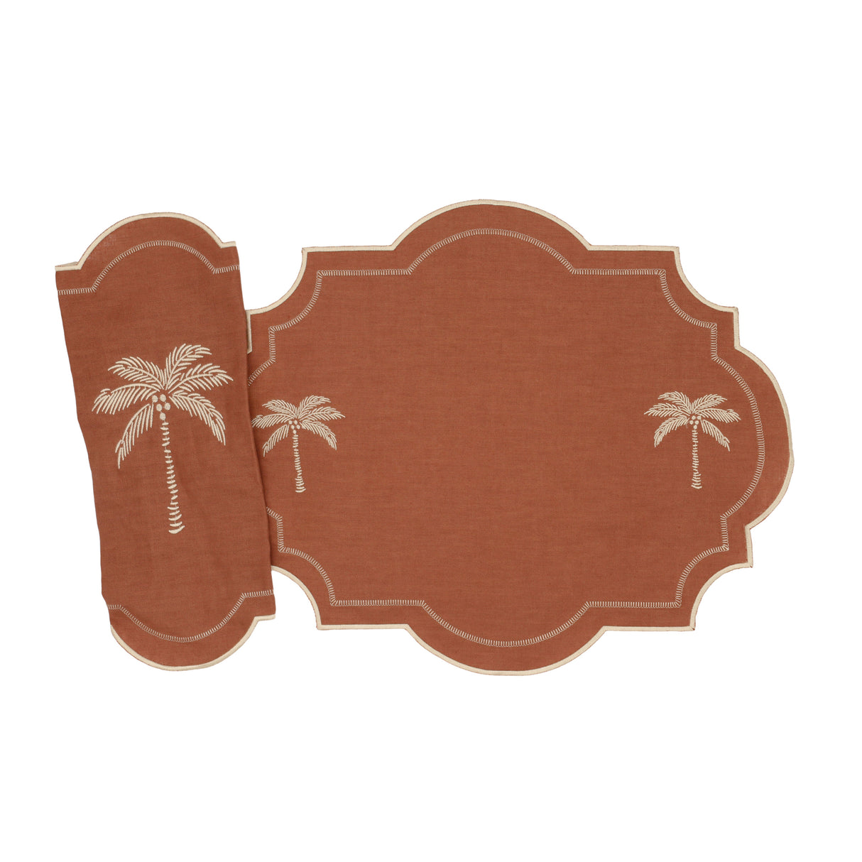 Cocoa Oasis Placemat - Set of 4-Placemat-Parc Decor