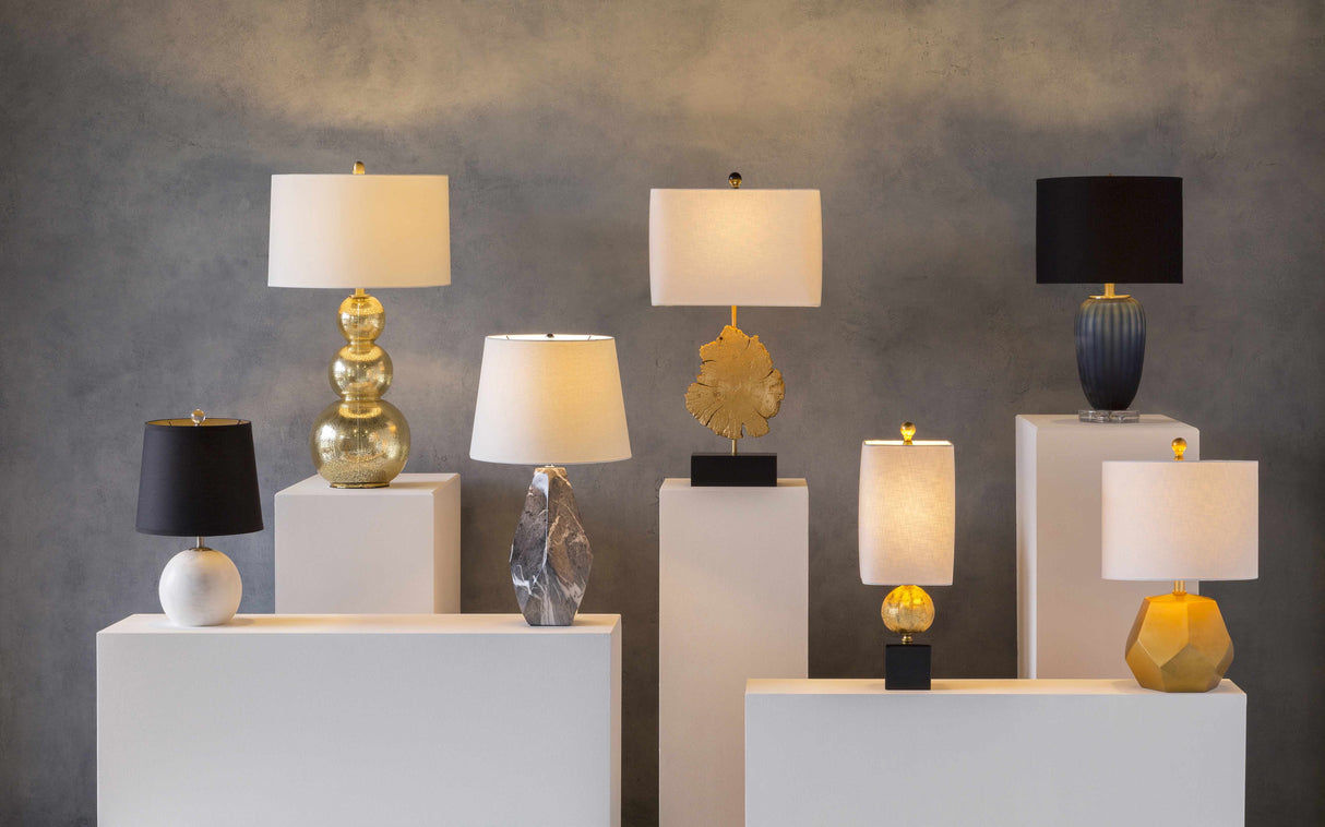 Coleford Gold Geometric Table Lamp-Lighting-Parc Decor