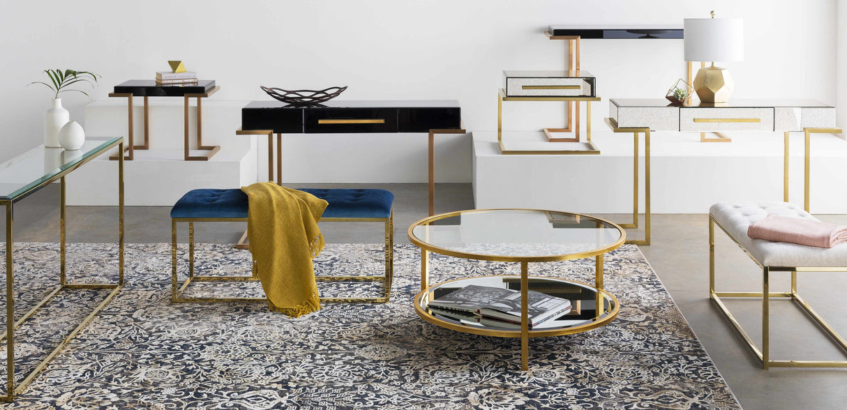 Coleford Gold Geometric Table Lamp-Lighting-Parc Decor