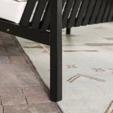 Cologne Modern Solid Wood Outdoor Loveseat-Outdoor-Parc Decor