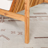 Cologne Modern Solid Wood Outdoor Loveseat-Outdoor-Parc Decor