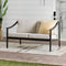 Cologne Modern Solid Wood Outdoor Loveseat-Outdoor-Parc Decor