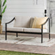 Cologne Modern Solid Wood Outdoor Loveseat-Outdoor-Parc Decor