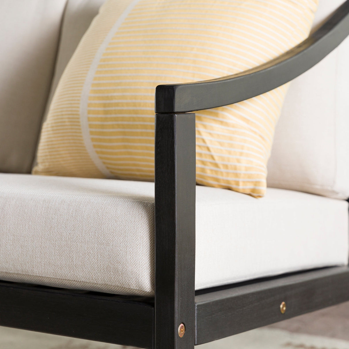 Cologne Modern Solid Wood Outdoor Loveseat-Outdoor-Parc Decor