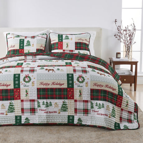 Colorful Holiday Quilt Set - Midnight Magic Collection-Quilts & Comforters-Parc Decor