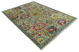 Colorful Oushak Traditional Hand knotted Custom Made wool Area Rug