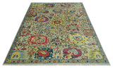Colorful Oushak Traditional Hand knotted Custom Made wool Area Rug