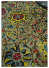 Colorful Oushak Traditional Hand knotted Custom Made wool Area Rug
