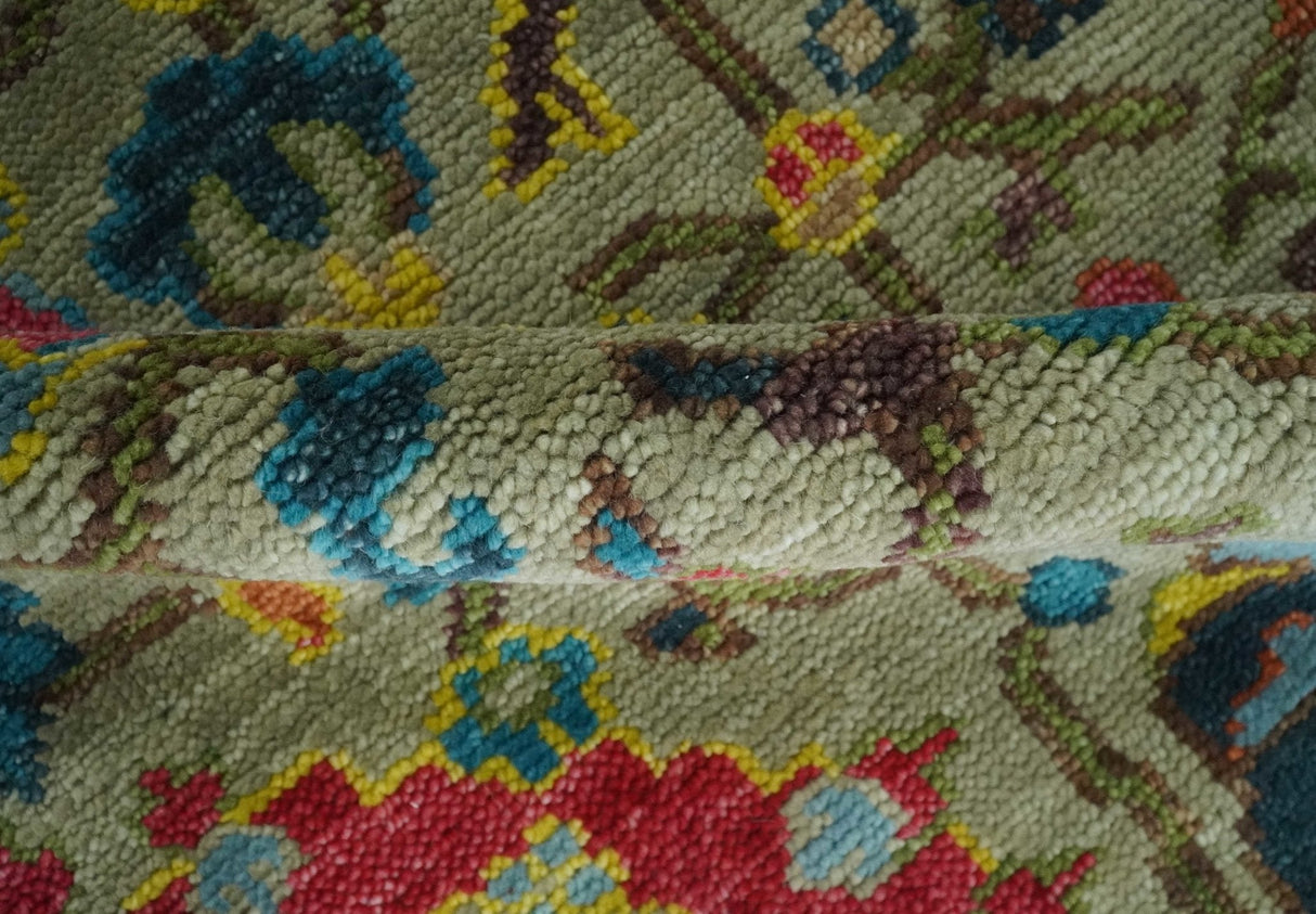 Colorful Oushak Traditional Hand knotted Custom Made wool Area Rug