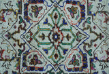 Colorful Traditional Serapi Design Ivory And Beige Hand Knotted 8x10 Wool Area Rug