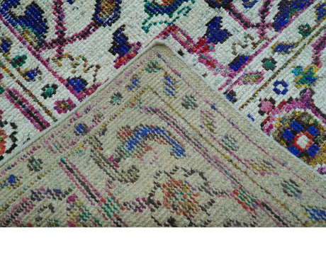 Colorful Traditional Serapi Design Ivory And Beige Hand Knotted 8x10 Wool Area Rug