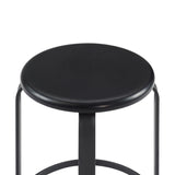 Colton 26" 2-Piece Metal and Wood Round Kitchen Bar Stool-Dining / Kitchen-Parc Decor