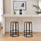 Colton 26" 2-Piece Metal and Wood Round Kitchen Bar Stool-Dining / Kitchen-Parc Decor