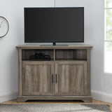 Columbus 44" Grooved Door Corner TV Stand-Entertainment-Parc Decor