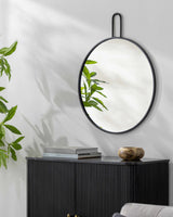 Comaltepec Black Metal Mirror-Mirrors-Parc Decor