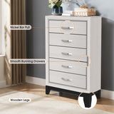 Contemporary 31" Chest with 5-Drawer for Bedroom, Livingroom-斗柜-Parc Decor