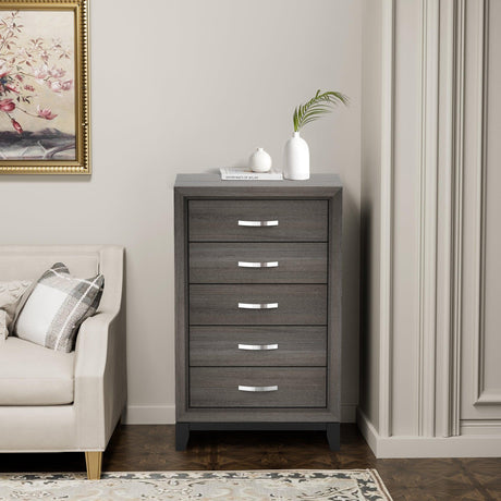 Contemporary 31" Chest with 5-Drawer for Bedroom, Livingroom-斗柜-Parc Decor