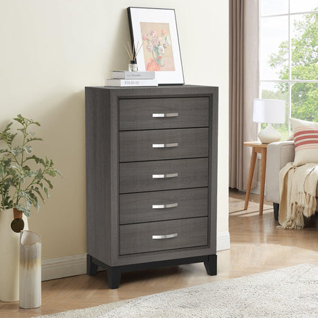 Contemporary 31" Chest with 5-Drawer for Bedroom, Livingroom-斗柜-Parc Decor