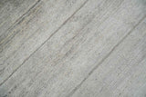 Contemporary Abstract 9x12 Hand Knotted Silver and Charcoal Wool and Bamboo Silk Area Rug