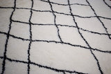 Contemporary Black And White Hand Woven Wool Area Rug