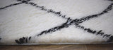 Contemporary Black And White Hand Woven Wool Area Rug