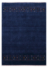 Contemporary Blue Design Hand Loomed Wool Area Rug
