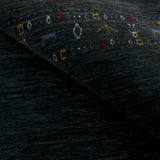 Contemporary Design Charcoal Hand Loomed Wool Area Rug