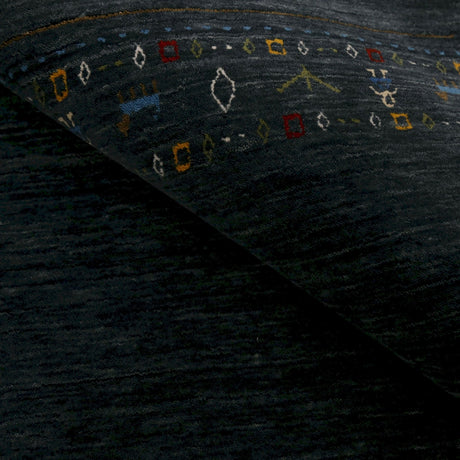 Contemporary Design Charcoal Hand Loomed Wool Area Rug