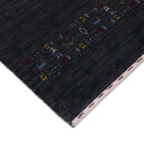Contemporary Design Charcoal Hand Loomed Wool Area Rug