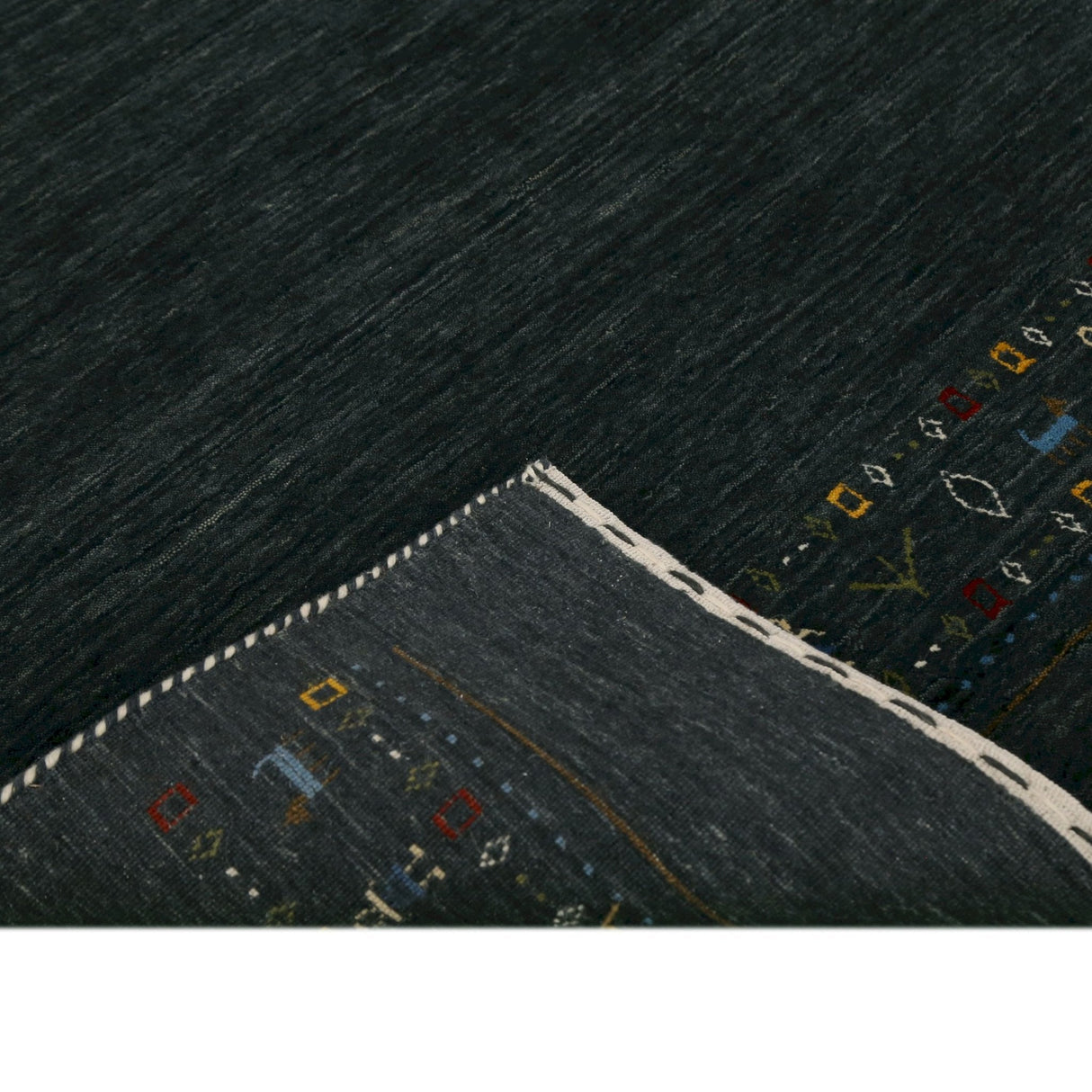 Contemporary Design Charcoal Hand Loomed Wool Area Rug