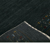 Contemporary Design Charcoal Hand Loomed Wool Area Rug