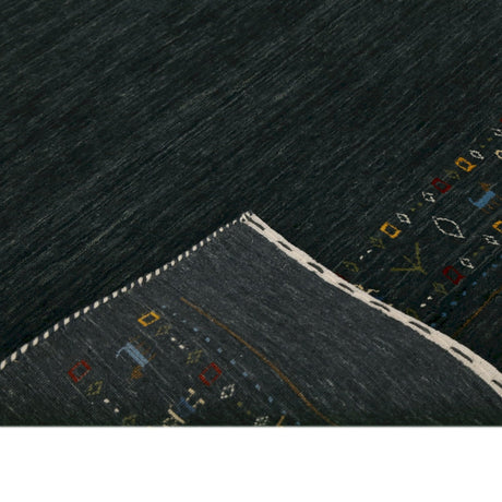 Contemporary Design Charcoal Hand Loomed Wool Area Rug