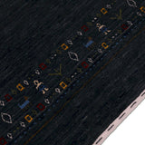 Contemporary Design Charcoal Hand Loomed Wool Area Rug