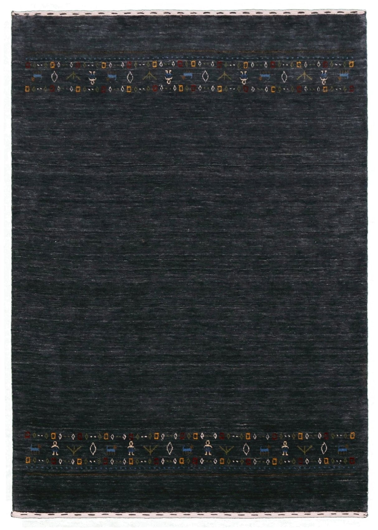 Contemporary Design Charcoal Hand Loomed Wool Area Rug