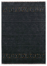 Contemporary Design Charcoal Hand Loomed Wool Area Rug