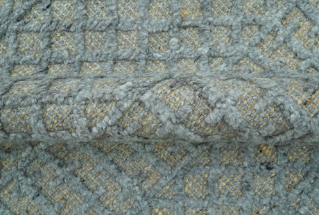Contemporary Design Gray Hand Knotted Wool Area Rug