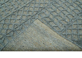Contemporary Design Gray Hand Knotted Wool Area Rug