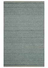 Contemporary Design Gray Hand Knotted Wool Area Rug