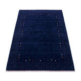 Contemporary Gabbeh Border Design Hand Loomed Wool Area Rug