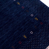 Contemporary Gabbeh Border Design Hand Loomed Wool Area Rug