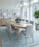 Contemporary Hand Tufted Silver and Blue Modern Wool Area Rug